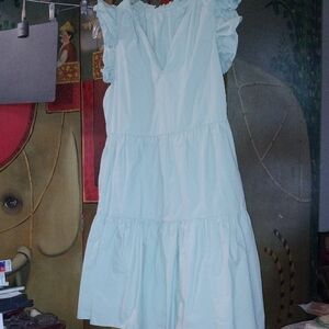 Fun Light Green Ruffle Dress